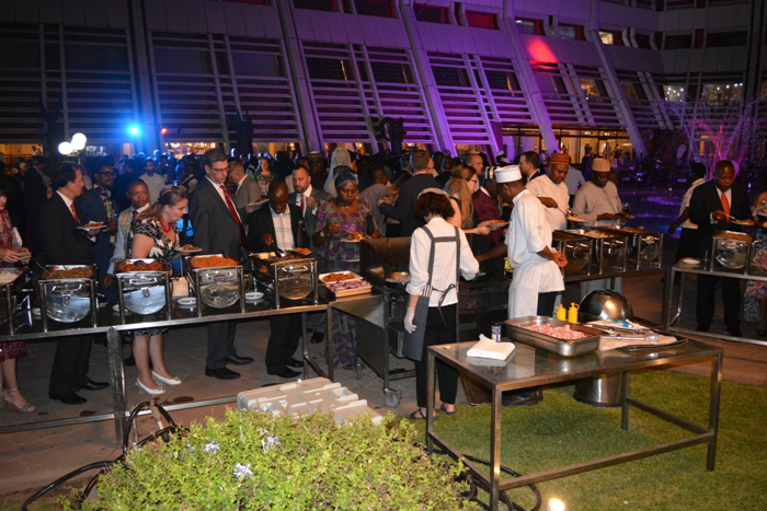  
The visitors to the cultural event savor Korean food at Transcorp Hilton Hotel in Abuja on Nov. 14. (Korean Cultural Center in Nigeria) 
